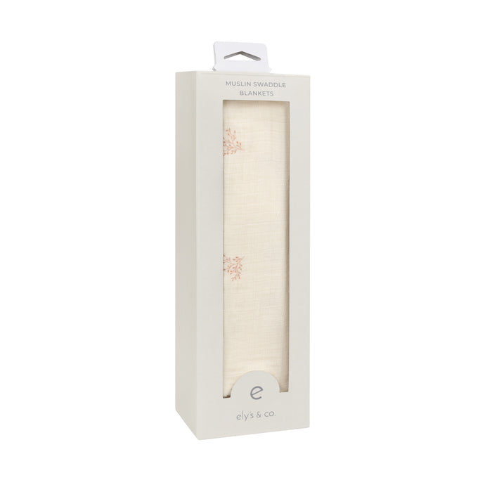 Velour Leaf Pattern Collection - Muslin Swaddle
