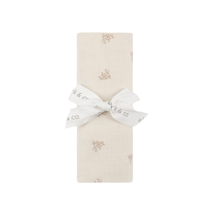 Velour Leaf Pattern Collection - Muslin Swaddle