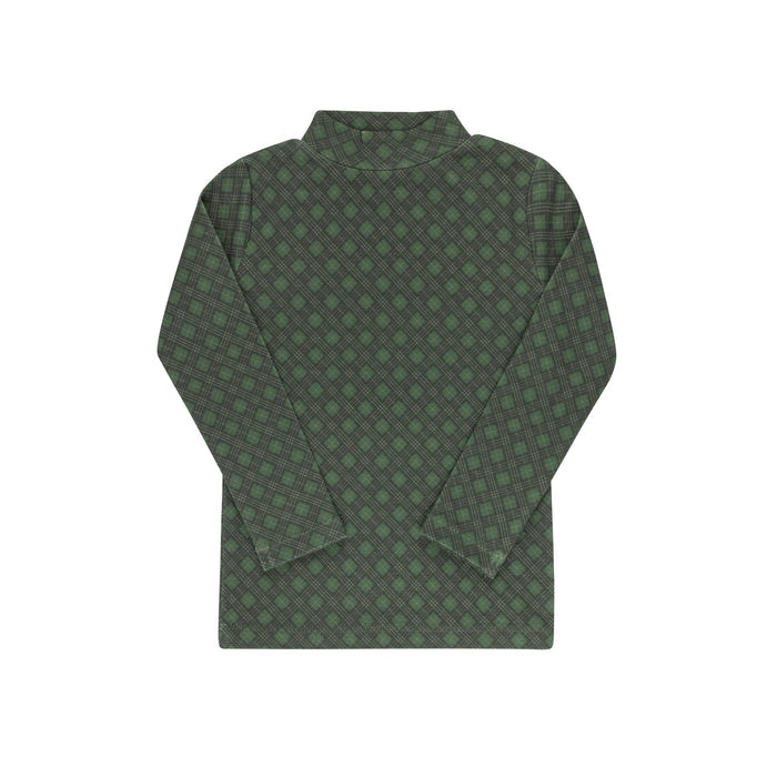 Velour Plaid Bear Collection - Overalls and Turtleneck
