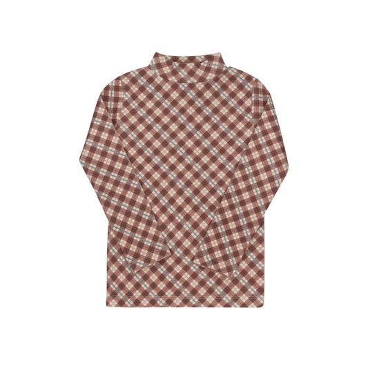 Velour Plaid Bear Collection - Turtle Neck
