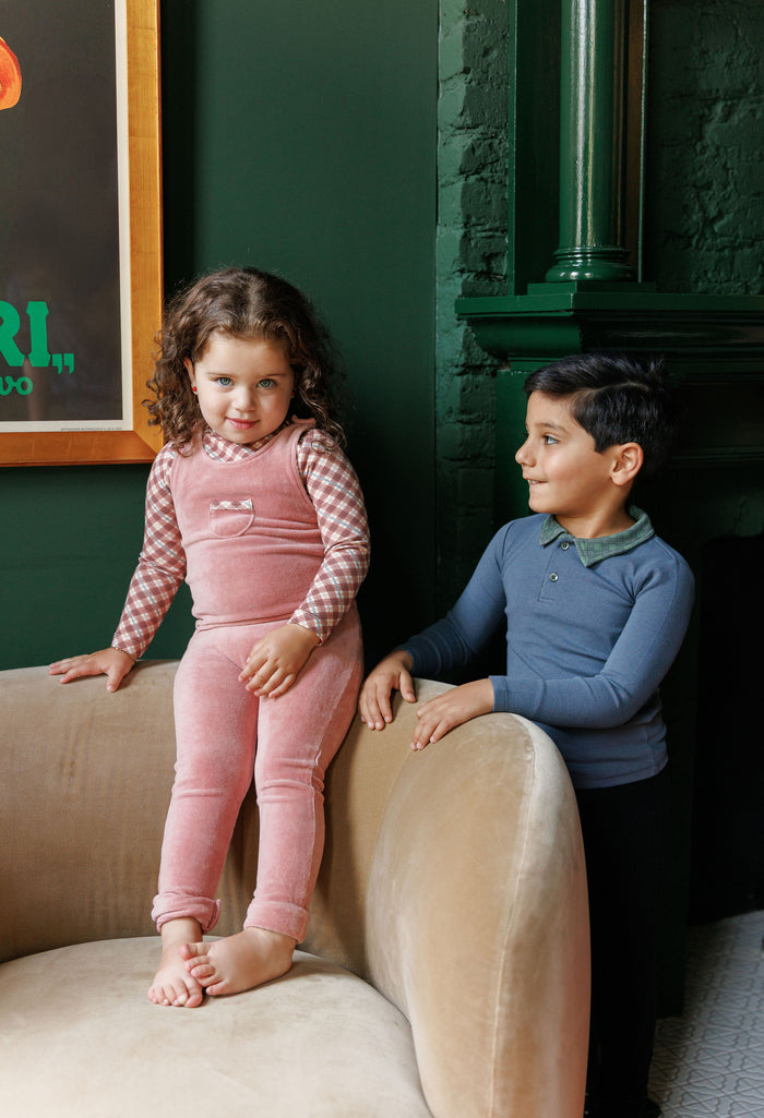 Velour Plaid Bear Collection - Turtle Neck