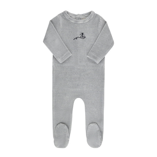 Velour Stripe Collection - Footie