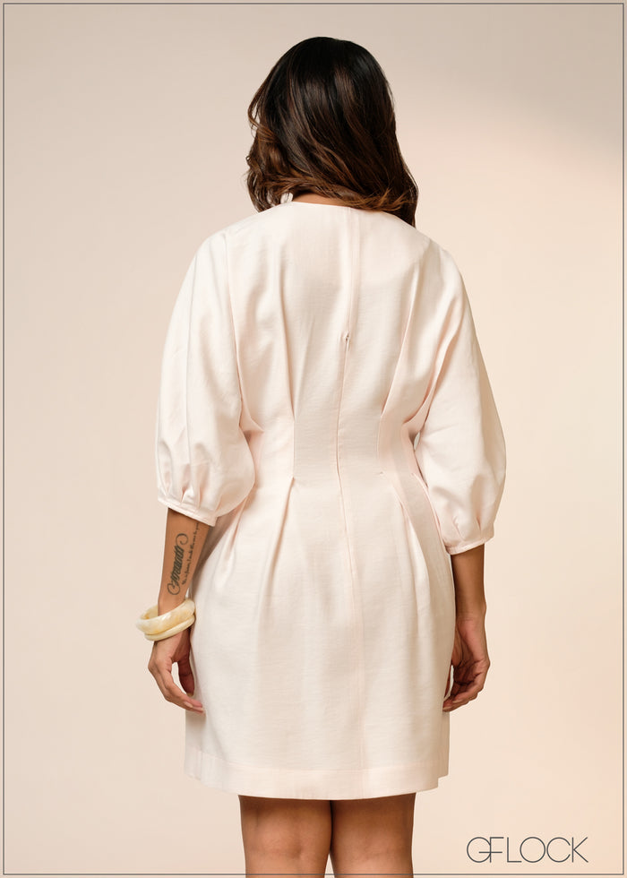 Waist Detailed Mini Dress - 040426