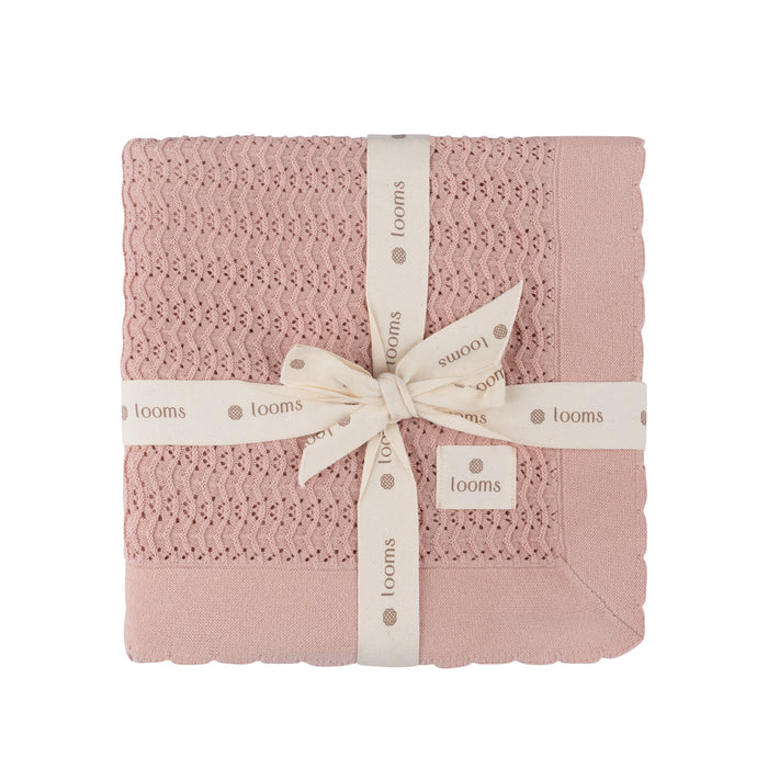 Wave Collection - Knit Pointelle Blanket
