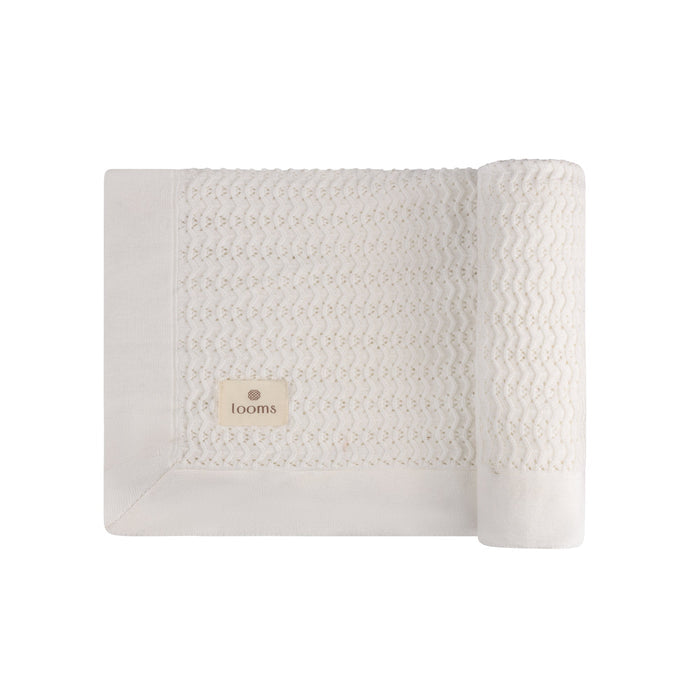 Wave Collection - Knit Pointelle Blanket