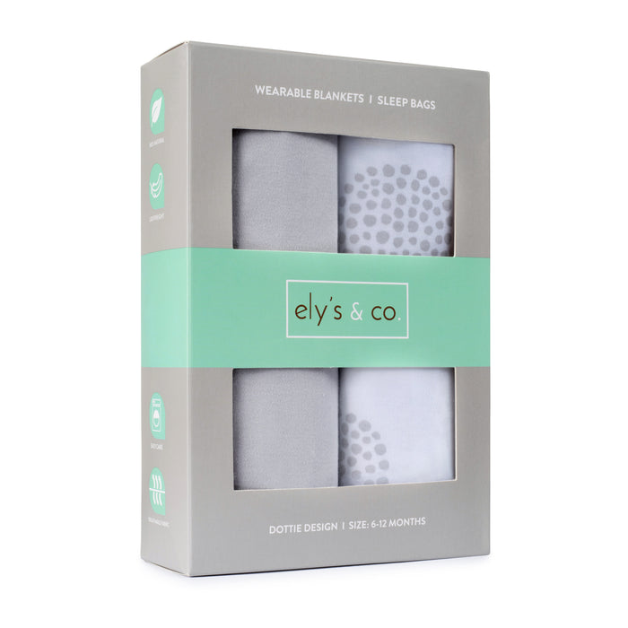 Wearable Blanket / Baby Sleep Bag I Grey Dottie