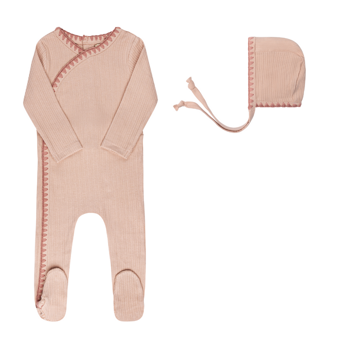 Whip Stitch Collection - Footie + Bonnet
