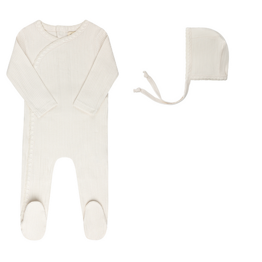 Whip Stitch Collection - Footie + Bonnet