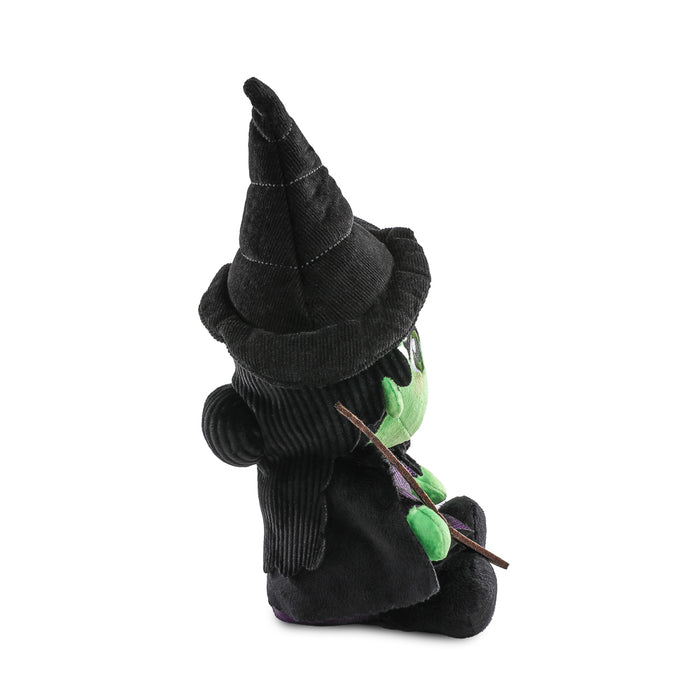 Elphaba Phunny plush toy from Wicked featuring a soft, green witch character with detailed costume and expressive face.