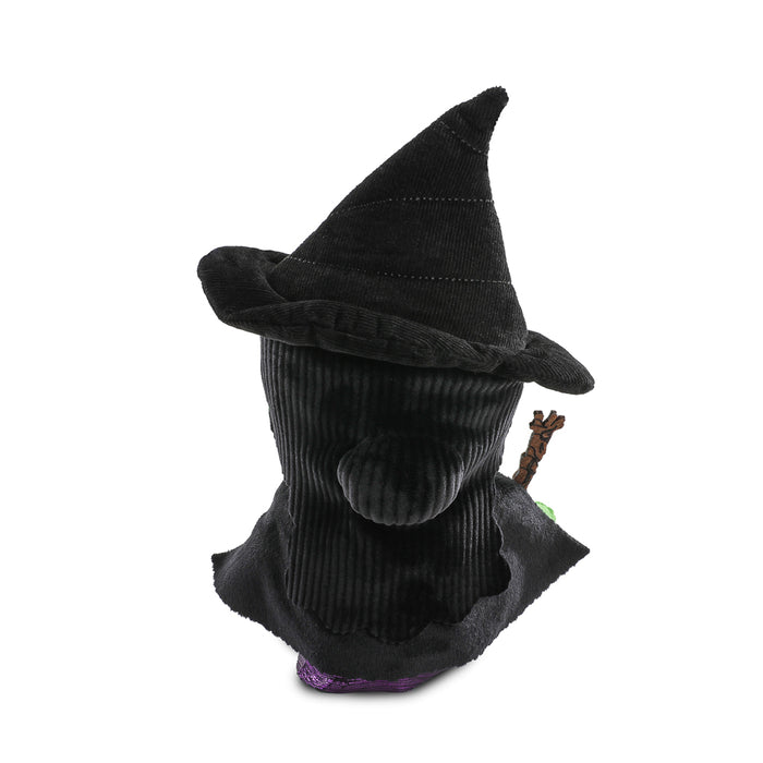Wicked Elphaba Phunny plush toy featuring a soft, detailed green fabric and expressive face from the Wicked musical.