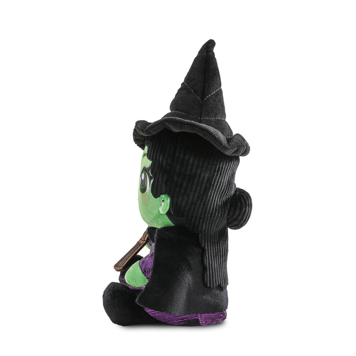 Wicked: For Good Elphaba Phunny plush toy featuring a soft, detailed green Elphaba character from the Wicked musical.