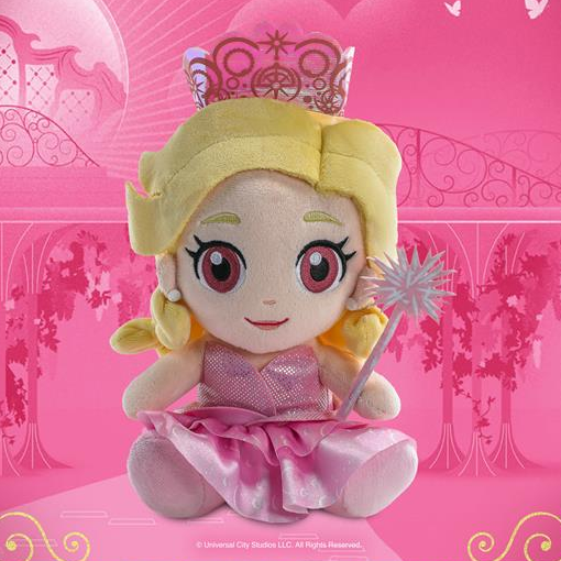 Wicked Glinda Phunny plush toy from the Wicked for Good collection, soft plush figure of Glinda with detailed costume and friendly expression.