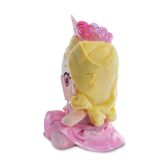 Wicked Glinda Phunny plush toy featuring a soft, detailed plush of Glinda from the Wicked musical with bright costume details.