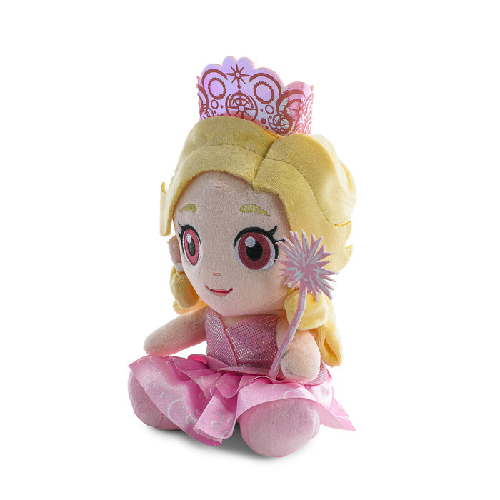 Wicked Glinda Phunny plush toy featuring a soft, detailed plush of Glinda from the Wicked musical in vibrant costume.