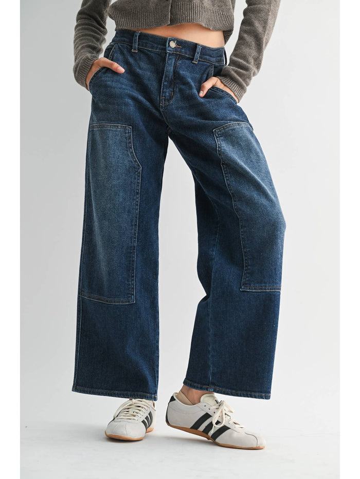 Wide Leg Garden Jean - Dark Wash