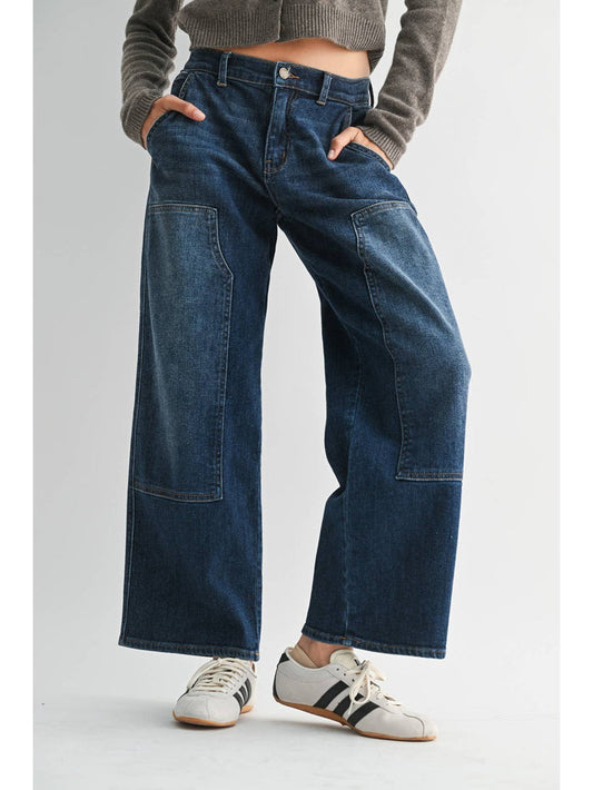 Wide Leg Garden Jean - Dark Wash