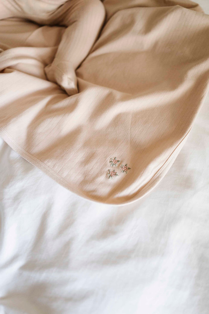 Wide Rib Cotton -  Rosebud Collection - Blanket