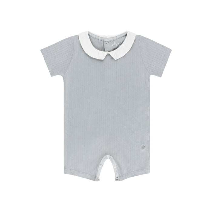 Wide Rib Cotton - Rosebud Collection- Boy Romper