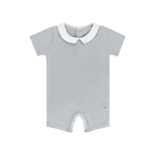 Wide Rib Cotton - Rosebud Collection- Boy Romper