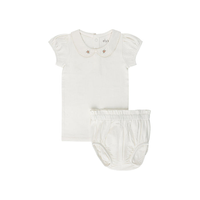 Wide Rib Cotton -  Rosebud Collection- Top + Bloomer