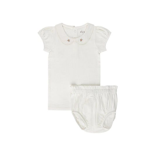 Wide Rib Cotton -  Rosebud Collection- Top + Bloomer