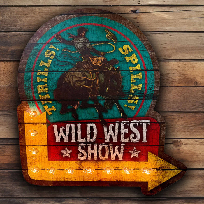 Wild West Marquee - 24" x 22" Lighted Artwork