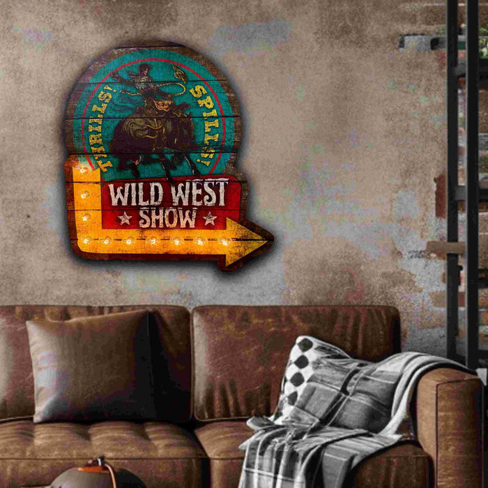 Wild West Marquee - 24" x 22" Lighted Artwork