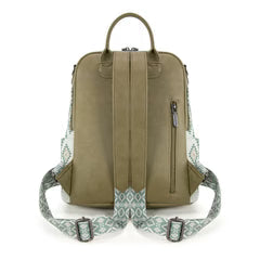 Wrangler Aztec Print Backpack/Crossbody -Green