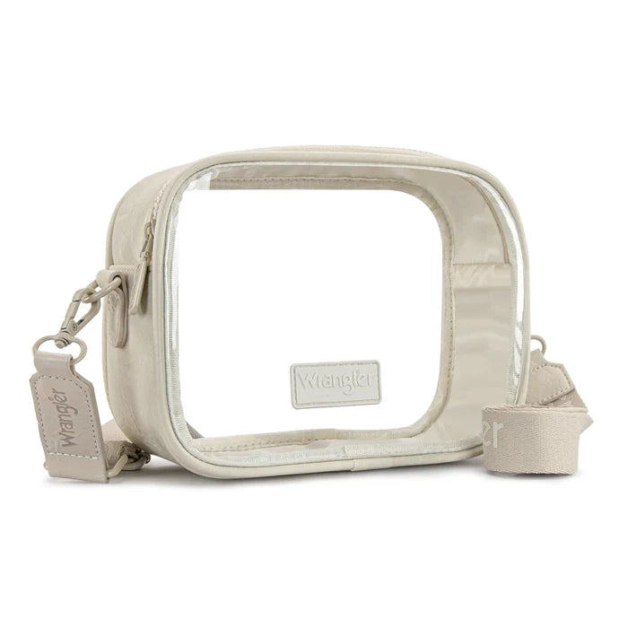 Wrangler Clear Crossbody Bag/Stadium Bag - Beige