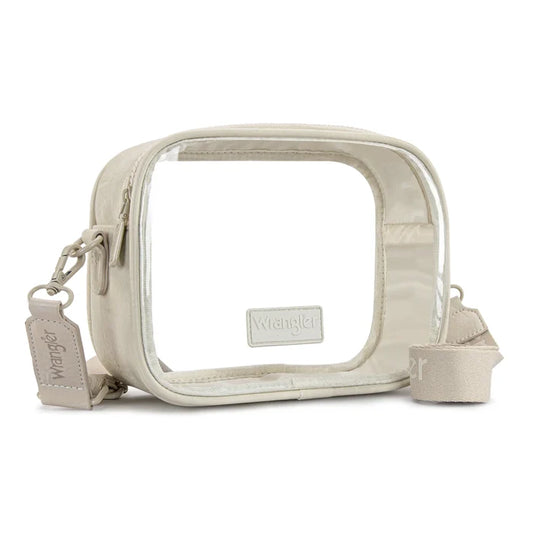 Wrangler Clear Crossbody Bag/Stadium Bag - Beige