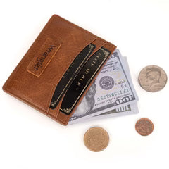 Wrangler Credit Card Holder Wallet- Brown