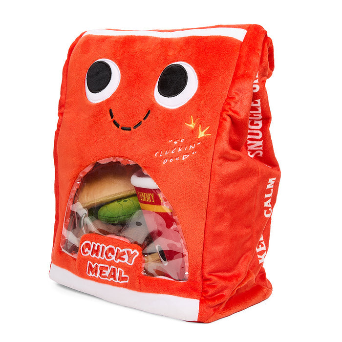 Yummy World Chicken Sandwich Chicky Meal 11-inch plush stuffed animal with interactive features, soft and cuddly toy.