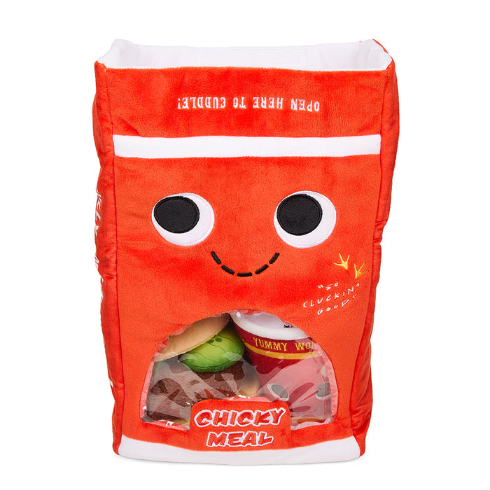 Yummy World Chicken Sandwich Chicky Meal 11-inch interactive plush toy with soft fabric and detailed chicken sandwich design.