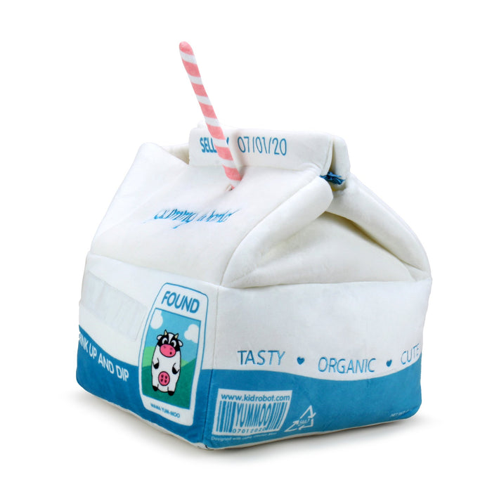 Yummy World Milk and Cookies interactive plush toy featuring a soft, cuddly milk carton and cookie character from Yummy World.