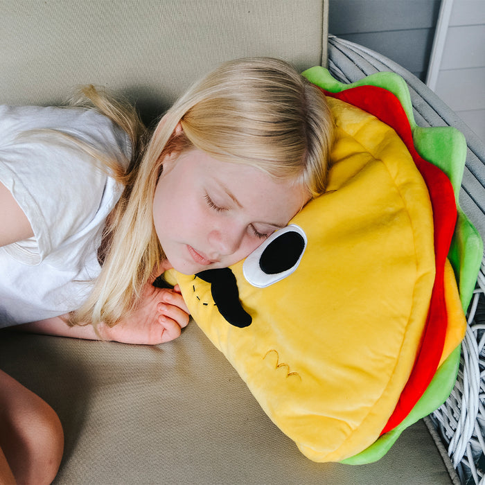 Yummy World XL Victorio Veggie Taco plush set featuring colorful, soft plush toys resembling a taco with veggie toppings.