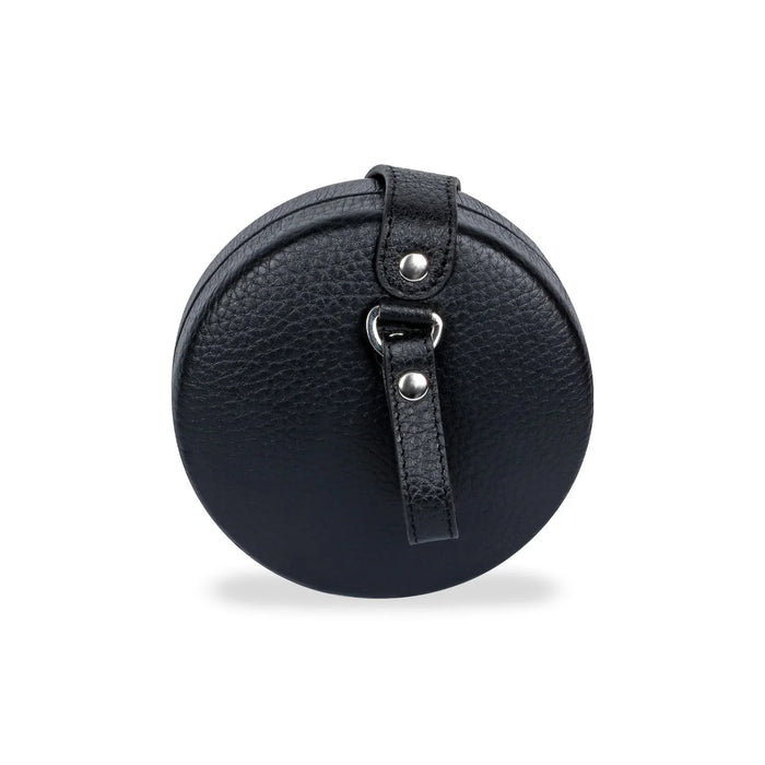 Zheng Yi Sao leather coin collections in black, ghost image in white background back view by Object and Dawn