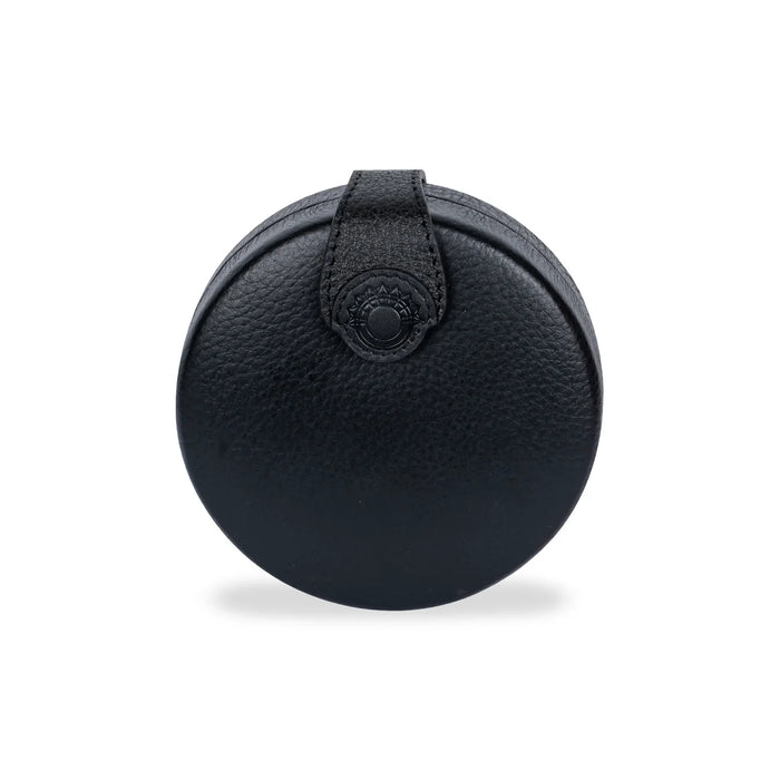 Zheng Yi Sao leather coin collections in black, ghost image in white background front view by Object and Dawn